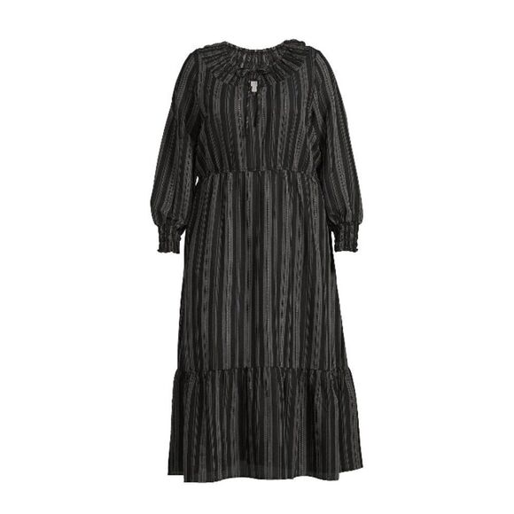 Women's Plus Peasant Tiered Long Sleeve Maxi Dress, Size 2X - Picture 1 of 6